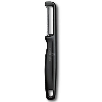 Škrabka na zeleninu IOTA 16 cm, zoubkované ostří, černá, plast, Victorinox