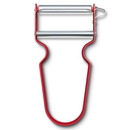 Škrabka na zeleninu REX 11 cm, rovné ostří, červená, hliník, Victorinox