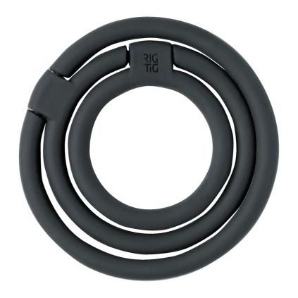 Podložka pod hrnec CIRCLES 13 cm, černá, silikon, RIG-TIG