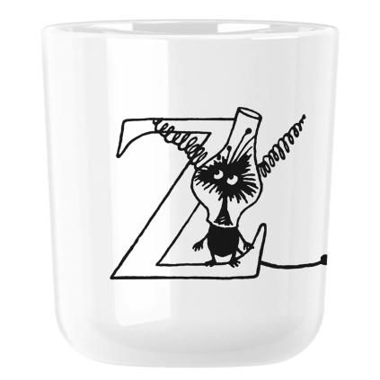 Plastový hrnek MOOMIN ABC 200 ml, písmeno Z, bílá, RIG-TIG