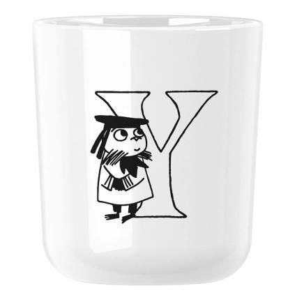 Plastový hrnek MOOMIN ABC 200 ml, písmeno Y, bílá, RIG-TIG