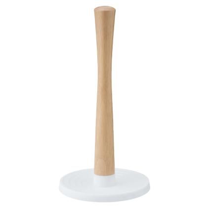 Držák na kuchyňské utěrky ROLL-IT 30 cm, bílá, plast / dřevo, RIG-TIG