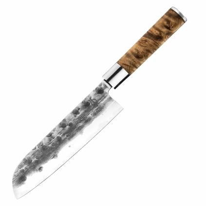 Santoku nůž VG10 18 cm, hnědá, Forged