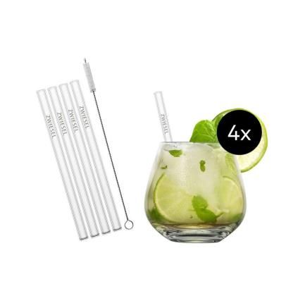 Sklenice na koktejly BASIC BAR 587 ml, s brčky, sada 4 ks, Zwiesel Glas