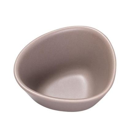 Jídelní miska CURVE 11 cm, teplá šedá, kamenina, LIND DNA