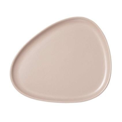 Jídelní talíř CURVE 30 cm, písková, kamenina, LIND DNA