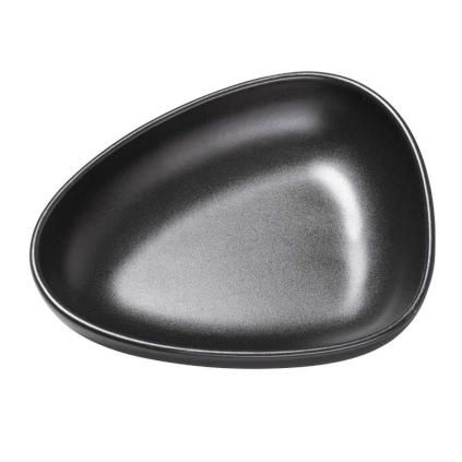 Hluboký talíř CURVE 22 cm, černá, kamenina, LIND DNA