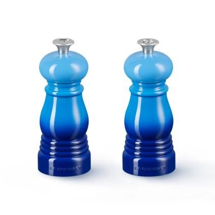 Sada mlýnků na sůl a pepř 11 cm, sada 2 ks, AZURE, plast, Le Creuset