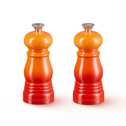 Sada mlýnků na sůl a pepř 11 cm, sada 2 ks, FLAME, plast, Le Creuset
