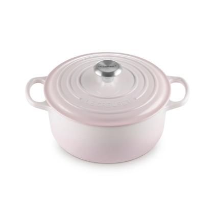 Kastrol SIGNATURE 24 cm, 4,2 l, SHELL PINK, litina, Le Creuset