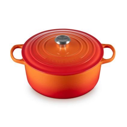 Kastrol SIGNATURE 28 cm, 6,7 l, FLAME, litina, Le Creuset