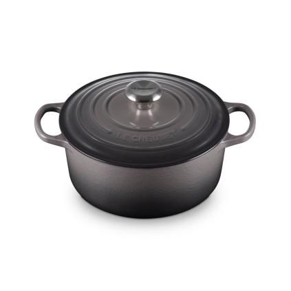 Kastrol SIGNATURE 24 cm, 4,2 l, FLINT, litina, Le Creuset