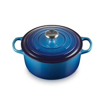 Kastrol SIGNATURE 24 cm, 4,2 l, AZURE, litina, Le Creuset
