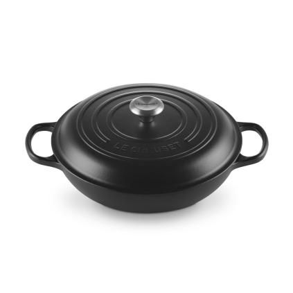 Kastrol SIGNATURE 30 cm, 3,5 l, SATIN BLACK, litina, Le Creuset