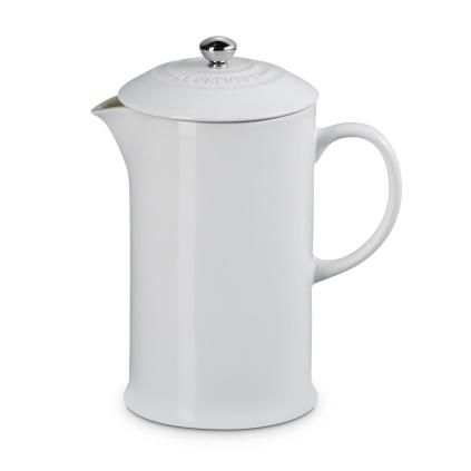 French press kávovar 1 l, WHITE, kamenina, Le Creuset