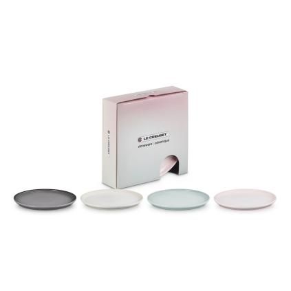 Přílohový talíř COUPE 22 cm, sada 4 ks, kamenina, Le Creuset