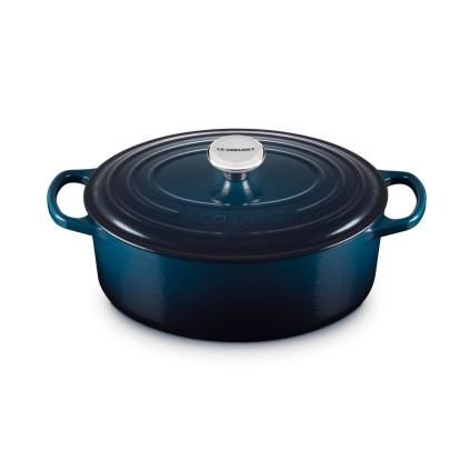 Kastrol SIGNATURE 29 cm, 4,7 l, oválný, NUIT, litina, Le Creuset