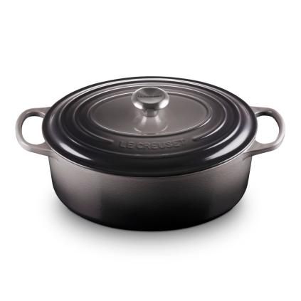 Kastrol SIGNATURE 31 cm, 6,3 l, oválný, FLINT, litina, Le Creuset