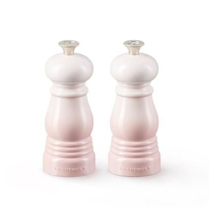 Sada mlýnků na sůl a pepř 11 cm, sada 2 ks, SHELL PINK, plast, Le Creuset