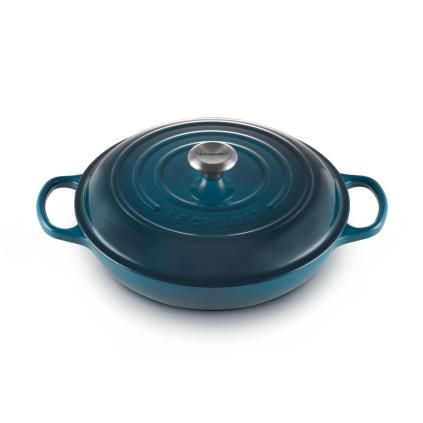 Kastrol SIGNATURE 30 cm, 3,5 l, DEEP TEAL, litina, Le Creuset