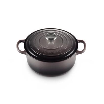 Kastrol SIGNATURE 20 cm, 2,4 l, FLINT, litina, Le Creuset