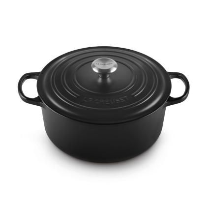 Kastrol SIGNATURE 28 cm, 6,7 l, SATIN BLACK, litina, Le Creuset