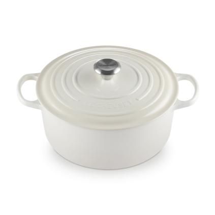 Kastrol SIGNATURE 28 cm, 6,7 l, MERINGUE, litina, Le Creuset