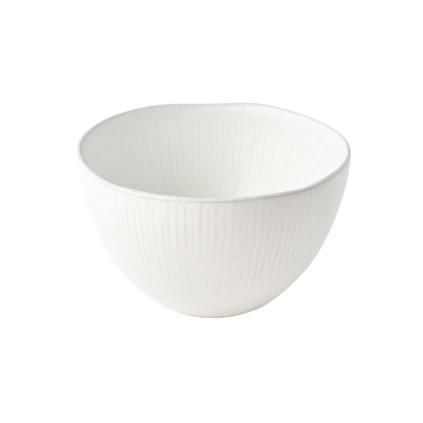 Jídelní miska SNOW LEAF 13 cm, 300 ml, bílá, keramika, MIJ