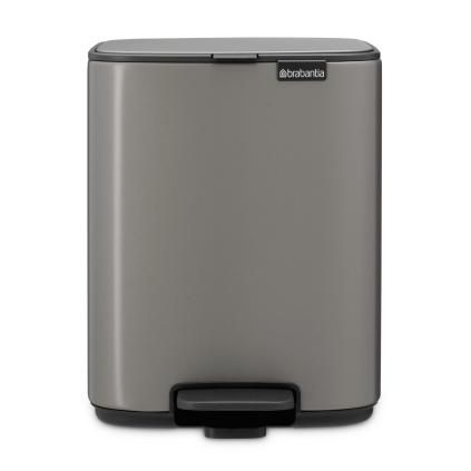 Pedálový odpadkový koš BO 7 l, platinová, ocel, Brabantia
