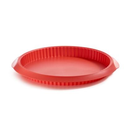 Forma na quiche 28 cm, červená, silikon, Lékué