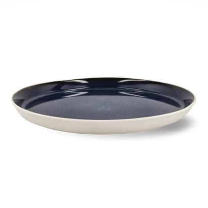 Jídelní talíř GASTRO 27 cm, bílá / tmavě modrá, kamenina, Bitz