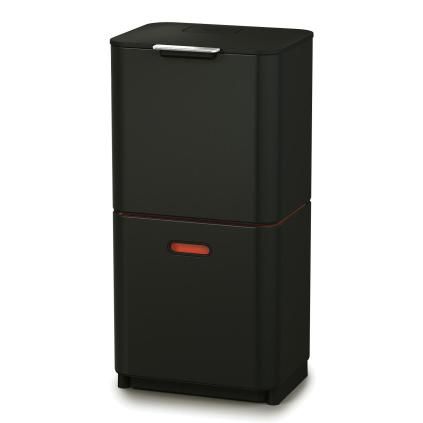 Koš na tříděný odpad TOTEM MAX 60 l, černá, ocel / plast, Joseph Joseph
