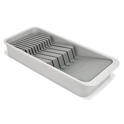 Organizér na nože DRAWERSTORE 8500013 40 x 17 cm, šedá, plast, Joseph Joseph