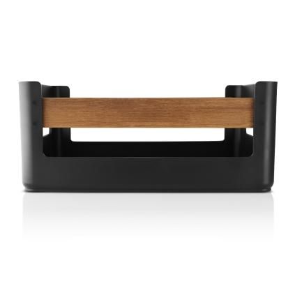 Kuchyňský organizér NORDIC KITCHEN 38 x 27 cm, černá, plast/bambus, Eva Trio