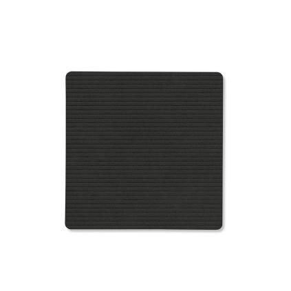 Podtácek SQUARE CORDUROY 10 x 10 cm, černý inkoust, kůže, LIND DNA