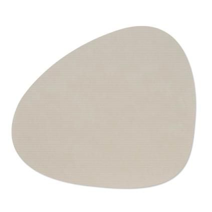 Prostírání CURVE CORDUROY 37 x 44 cm, ústřicově bílá, kůže, LIND DNA