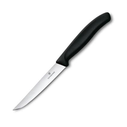Steakový nůž SWISS CLASSIC 11 cm, černá, plast, Victorinox