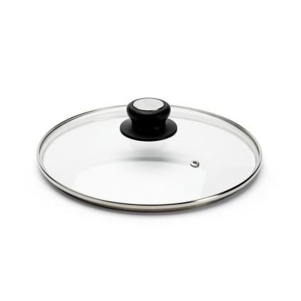 Poklice 24 cm, sklo, bakelitový úchyt, de Buyer