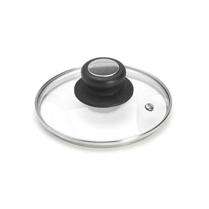 Poklice 14 cm, sklo, bakelitový úchyt, de Buyer
