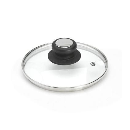 Poklice 16 cm, sklo, bakelitový úchyt, de Buyer