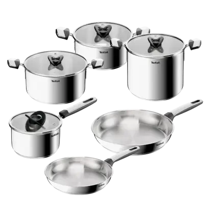 Sada hrnců EMOTION+, sada 10 ks, nerez, Tefal