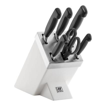 Sada nožů s blokem FOUR STAR, sada 7 ks, samoostřící, bílá, Zwilling