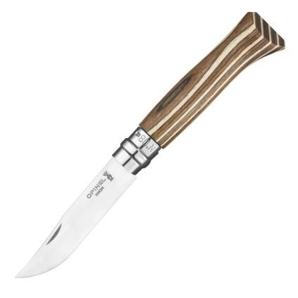 Kapesní nůž N°08 8,5 cm, hnědá, březové dřevo, Opinel