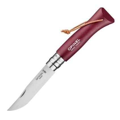 Kapesní nůž N°08 BUSHWACKER 8,5 cm, granátová, habrové dřevo, Opinel