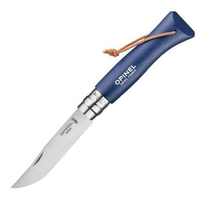 Kapesní nůž N°08 BUSHWACKER 8,5 cm, tmavě modrá, habrové dřevo, Opinel
