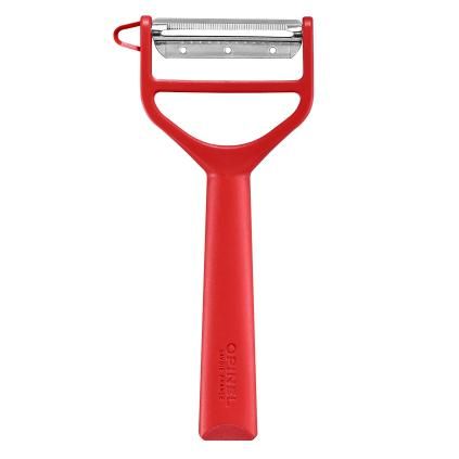 Škrabka na zeleninu T-DUO, červená, plast, Opinel
