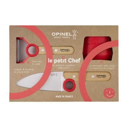 Dětský kuchařský set LE PETIT CHEF, sada 3 ks, červená, Opinel