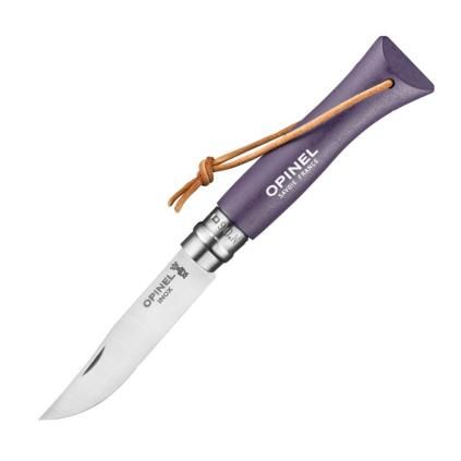 Kapesní nůž N°06 BUSHWACKER 7 cm, šedofialová, habrové dřevo, Opinel