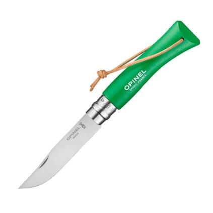 Kapesní nůž N°07 BUSHWACKER 8 cm, světle zelená, habrové dřevo, Opinel