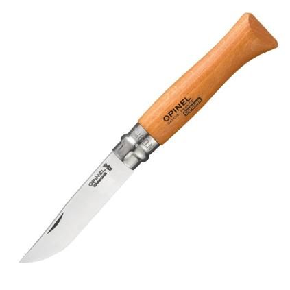 Kapesní nůž N°09 CARBON 9 cm, přírodní, bukové dřevo, Opinel